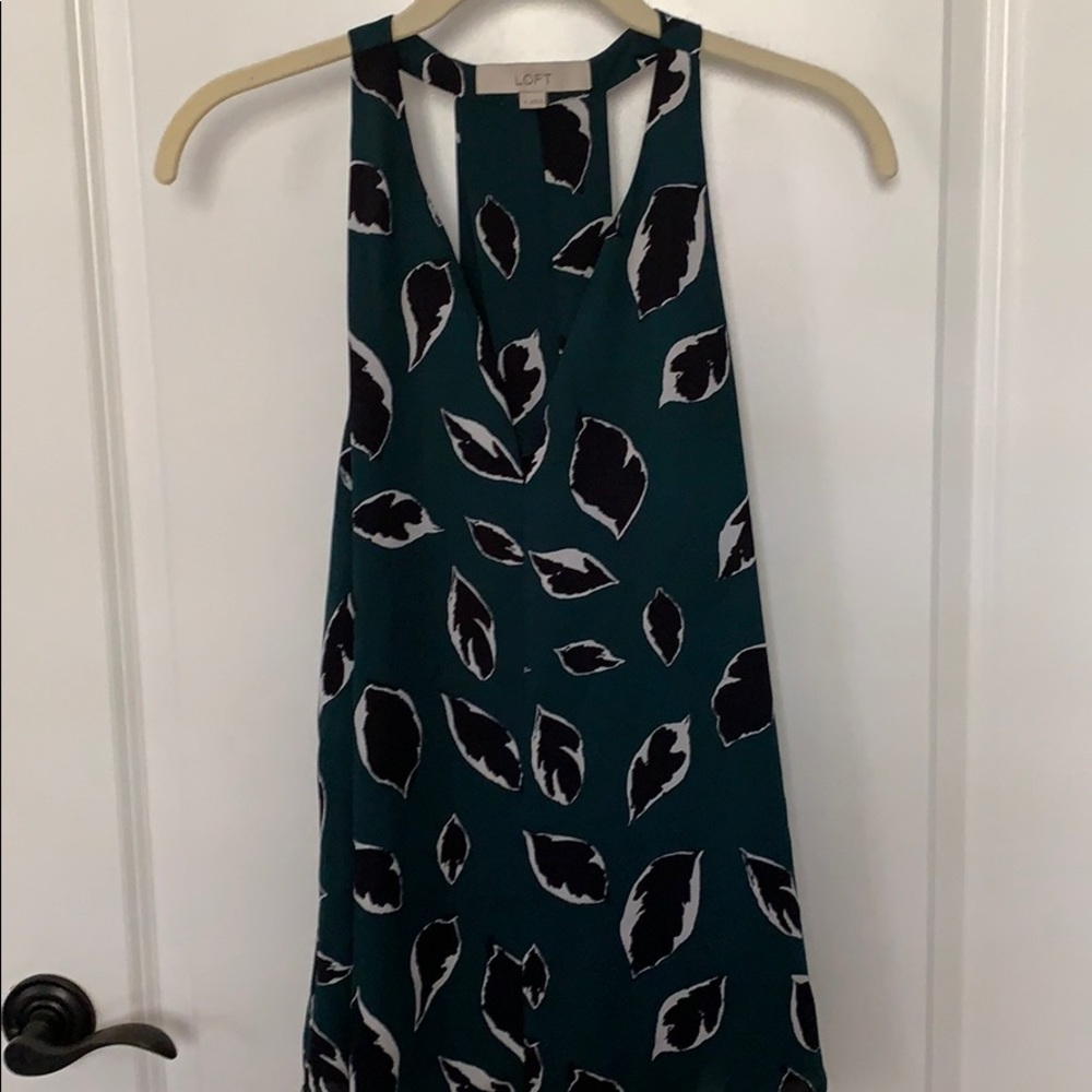 Loft black and green blouse